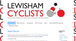 Desktop Screenshot of lewishamcyclists.co.uk