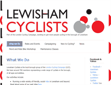 Tablet Screenshot of lewishamcyclists.co.uk